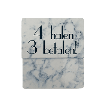 Opzetstukjes marmer '4 halen,3 betalen' (10st) - 54x30mm - Grijs - Van Erkel Winkelmaterialen