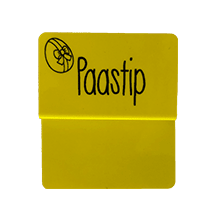 Opzetstukjes 'Paastip' (10st) - 54x30mm - Geel - Van Erkel Winkelmaterialen