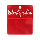 Opzetstukjes 'Valentijnstip' (10st) - 54x30mm - Rood - Van Erkel Winkelmaterialen