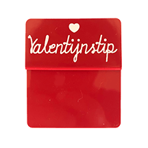 Opzetstukjes 'Valentijnstip' (10st) - 54x30mm - Rood - Van Erkel Winkelmaterialen