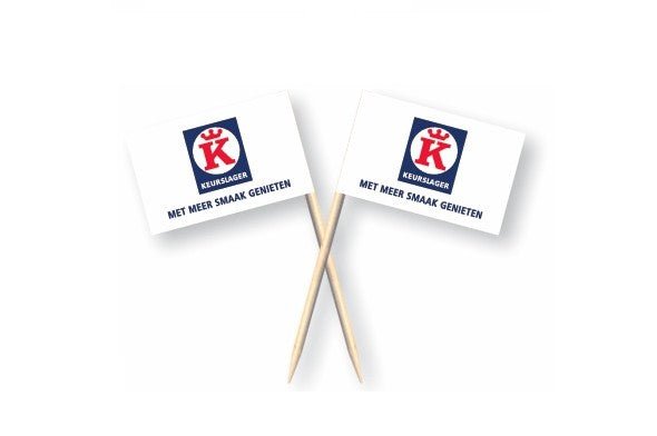 Partyprikkers 'Keurslager' (1000st) - 25x40mm - Van Erkel Winkelmaterialen