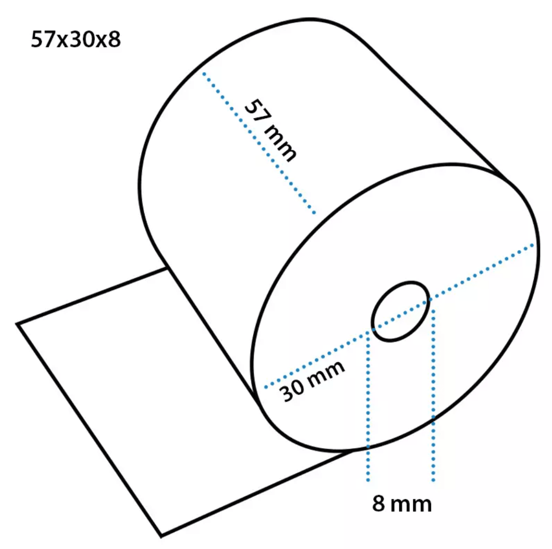 Pinrollen (50st) - 57x30x8mm - Van Erkel Winkelmaterialen