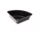 Plexi schaal maanvorm - 265x265x50mm - Zwart - Van Erkel Winkelmaterialen