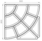 Plexi schalenset blok (9-delig) - 800x800x50mm - Zwart - Van Erkel Winkelmaterialen