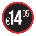 Prijs sticker '€14,95' - Ø30mm - Zwart - Van Erkel Winkelmaterialen
