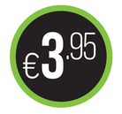 Prijs sticker '€3,95' - Ø30mm - Van Erkel Winkelmaterialen