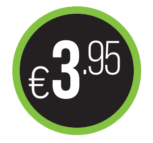 Prijs sticker '€3,95' - Ø30mm - Van Erkel Winkelmaterialen
