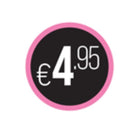 Prijs sticker '€4,95' - Ø30mm - Van Erkel Winkelmaterialen