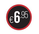 Prijs sticker '€6,95' - Ø30mm - Van Erkel Winkelmaterialen
