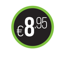 Prijs sticker '€8,95' - Ø30mm - Van Erkel Winkelmaterialen