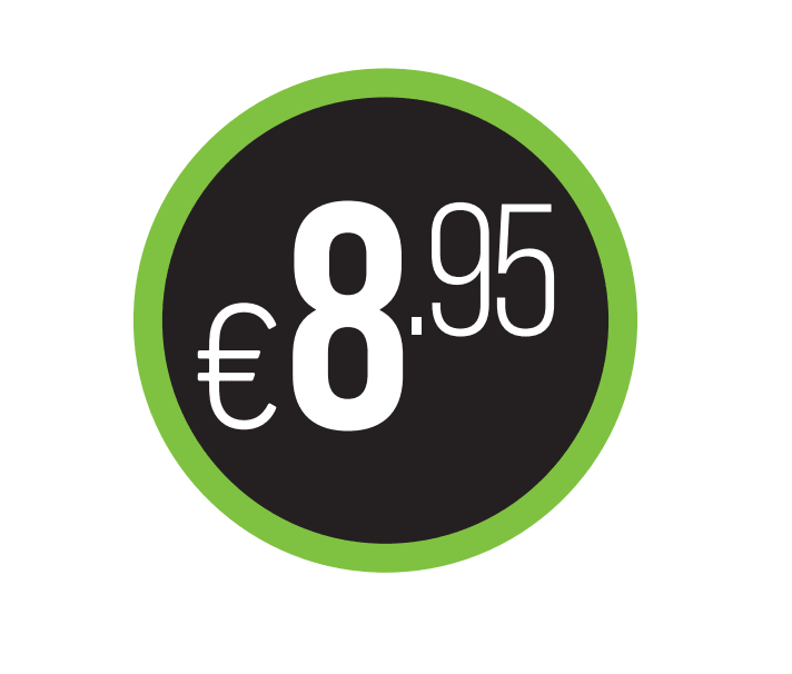 Prijs sticker '€8,95' - Ø30mm - Van Erkel Winkelmaterialen