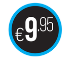 Prijs sticker '€9,95' - Ø30mm - Van Erkel Winkelmaterialen