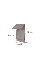 RVS klem gebaksplaat hoog - 40mm - Zilver - Van Erkel Winkelmaterialen