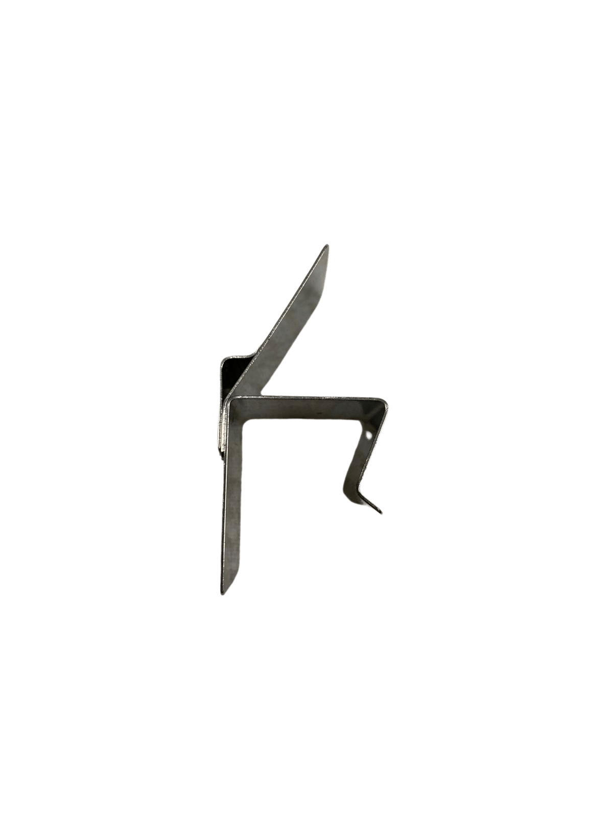 RVS klem glasplaat verticaal (kaart schuin staand) - 18mm - Zilver - Van Erkel Winkelmaterialen