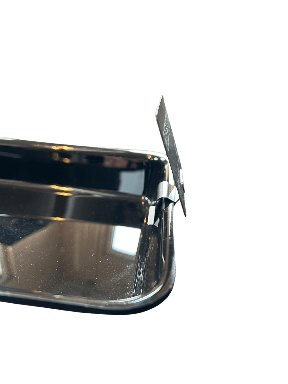 RVS klem schaal (kaart recht staand) - 10mm - Zilver - Van Erkel Winkelmaterialen