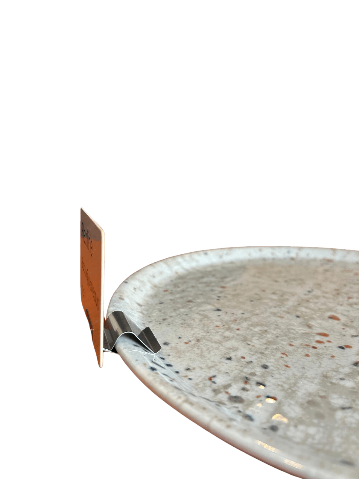 RVS klem schaal (kaart schuin staand) - 5mm - Zilver - Van Erkel Winkelmaterialen