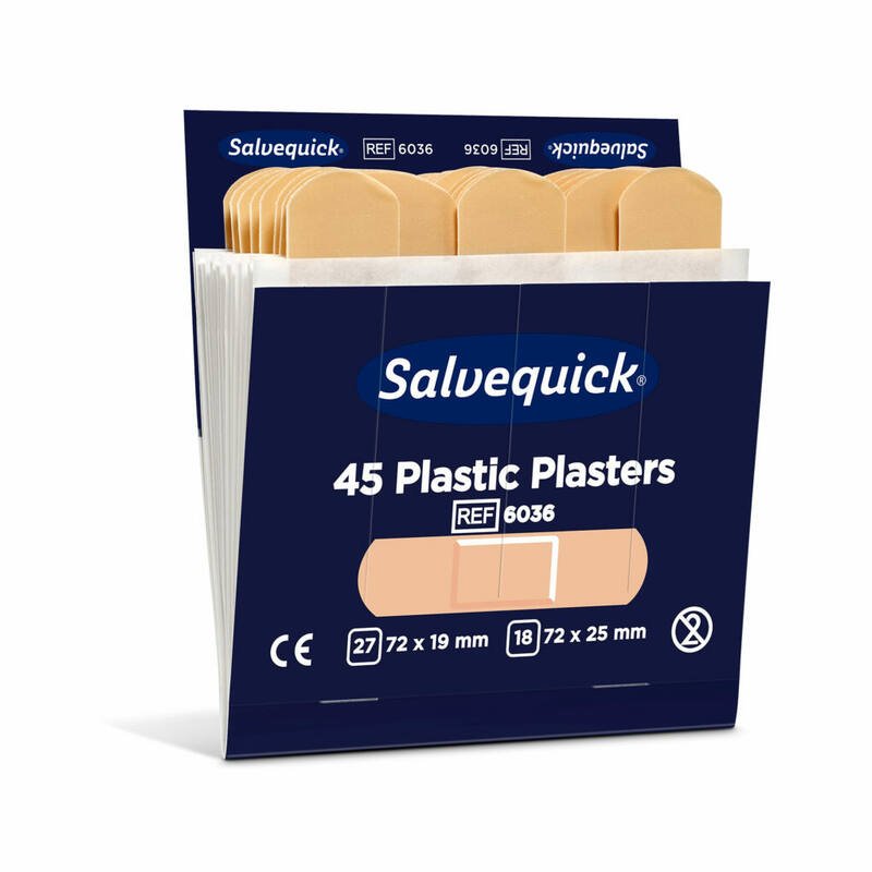 Salvequick Plastic pleisters (45st) - Bruin - Van Erkel Winkelmaterialen