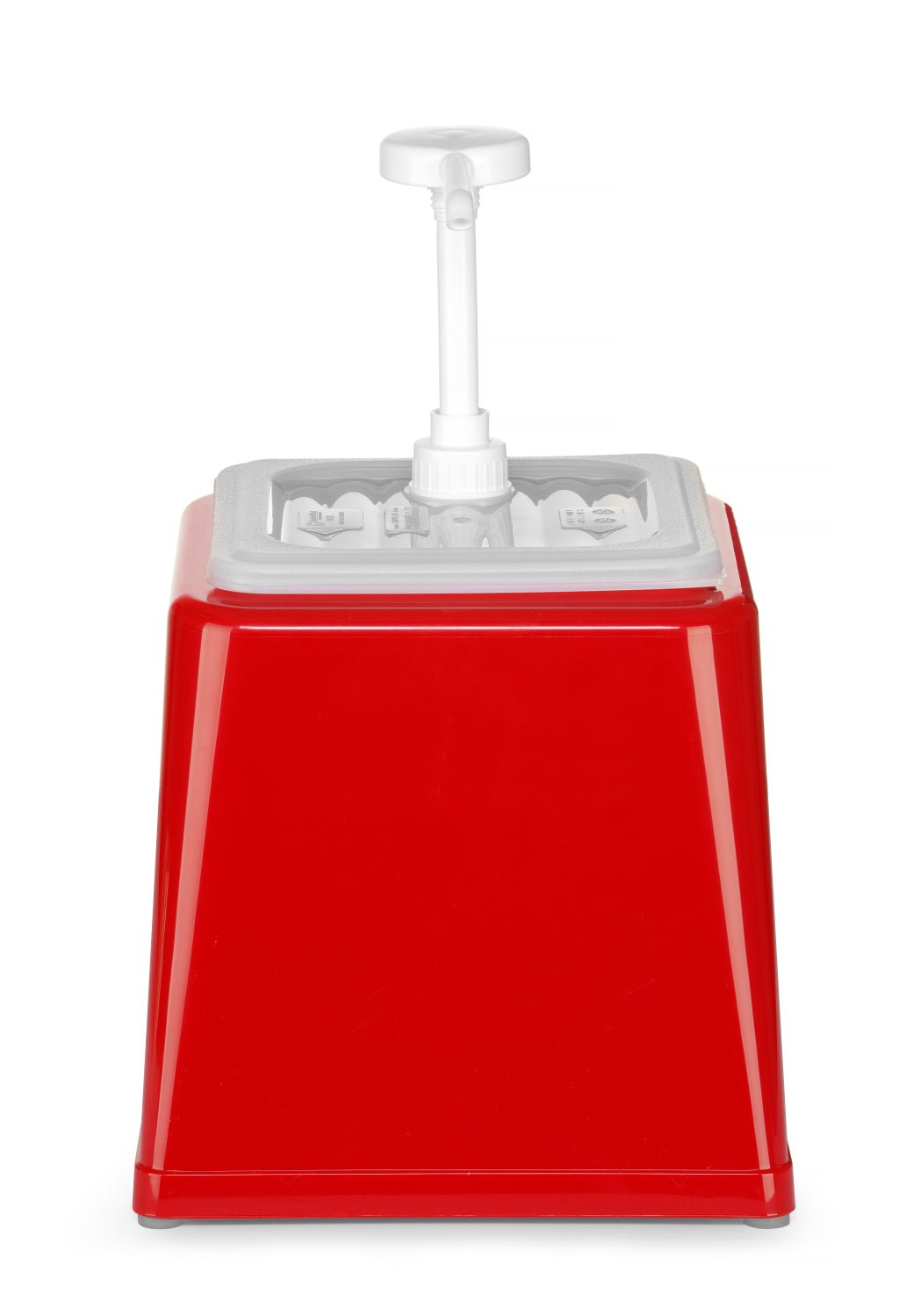 Sausdispenser met pomp - 230x210x250mm - Rood - Van Erkel Winkelmaterialen