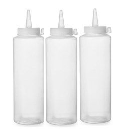 Sausfles 0.70L (3st) - Transparant - 0.70L - Van Erkel Winkelmaterialen