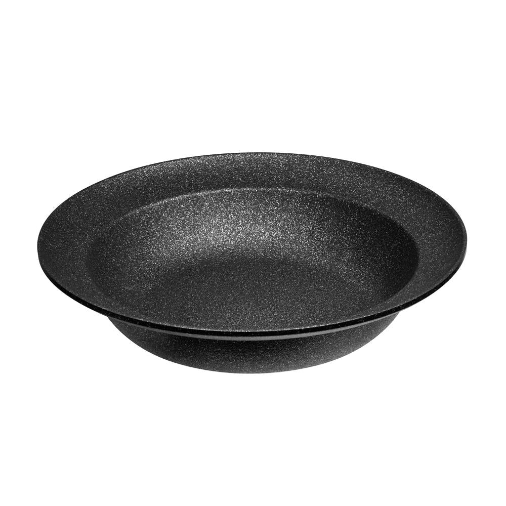 Schaal 'Frostfire' - Ø450x100mm - Zwart granietlook - Van Erkel Winkelmaterialen