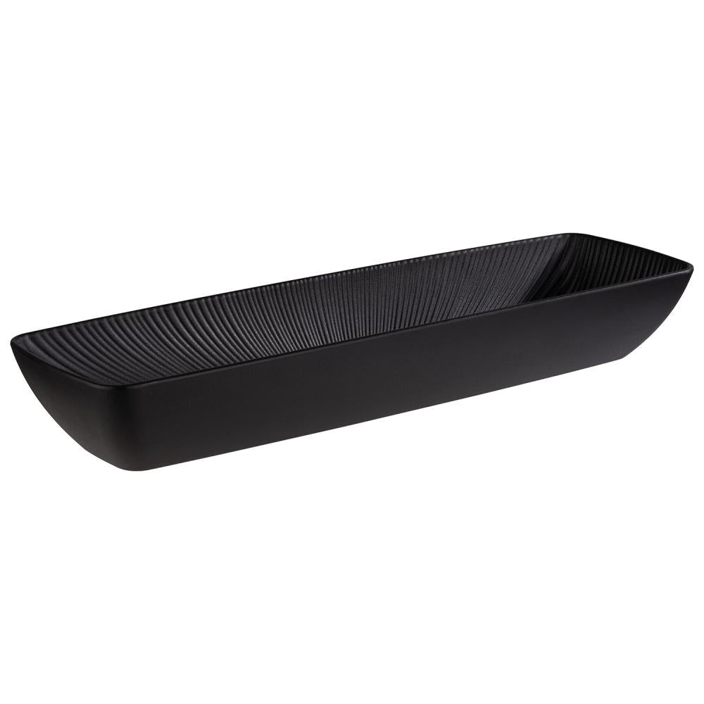Schaal GN Nero - 530x162x75mm (GN2/4) - Zwart - Van Erkel Winkelmaterialen