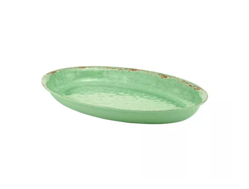 Schaal ovaal Casablanca - 420x280x70mm - Groen - Van Erkel Winkelmaterialen