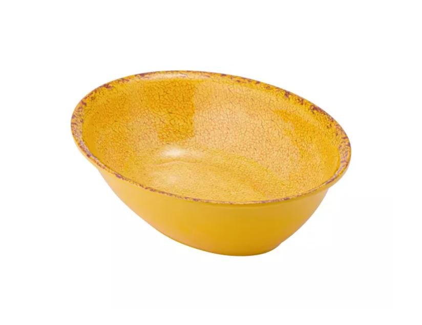 Schaal ovaal Casablanca - 280x210x70mm - Geel - Van Erkel Winkelmaterialen