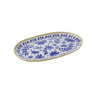Schaal ovaal 'Floryn' - 405x245x25mm - Blauw - Van Erkel Winkelmaterialen