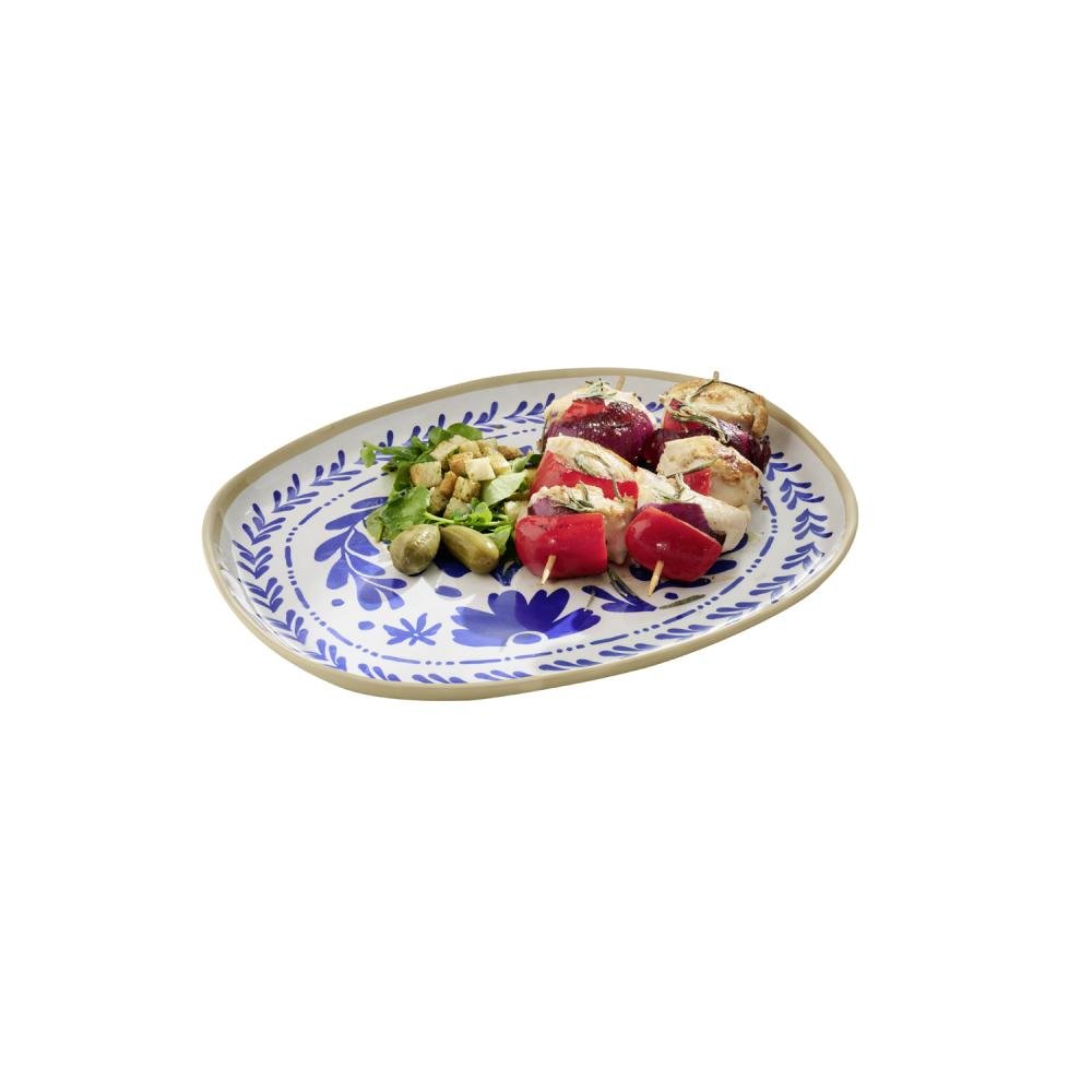 Schaal ovaal 'Floryn' - 530x162x25mm (GN2/4) - Blauw - Van Erkel Winkelmaterialen