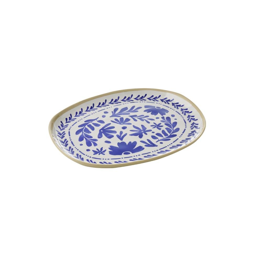 Schaal ovaal 'Floryn' - 325x265x25mm (GN1/2) - Blauw - Van Erkel Winkelmaterialen