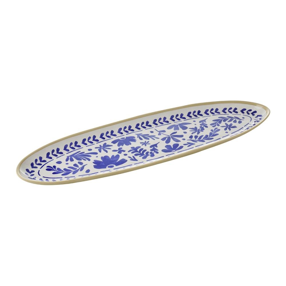 Schaal ovaal 'Floryn' - 530x162x25mm (GN2/4) - Blauw - Van Erkel Winkelmaterialen