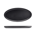 Schaal ovaal 'Genware' - 470x238x35mm - Zwart - Van Erkel Winkelmaterialen