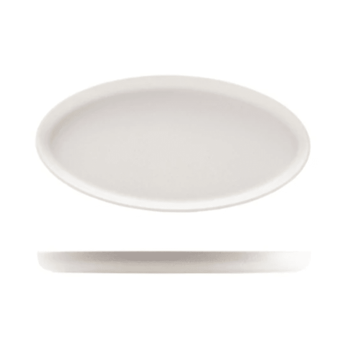 Schaal ovaal 'Genware' - 470x238x35mm - Wit - Van Erkel Winkelmaterialen
