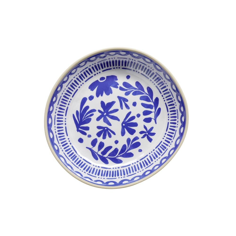Schaal rond 'Floryn' - Ø330x60mm - Blauw - Van Erkel Winkelmaterialen