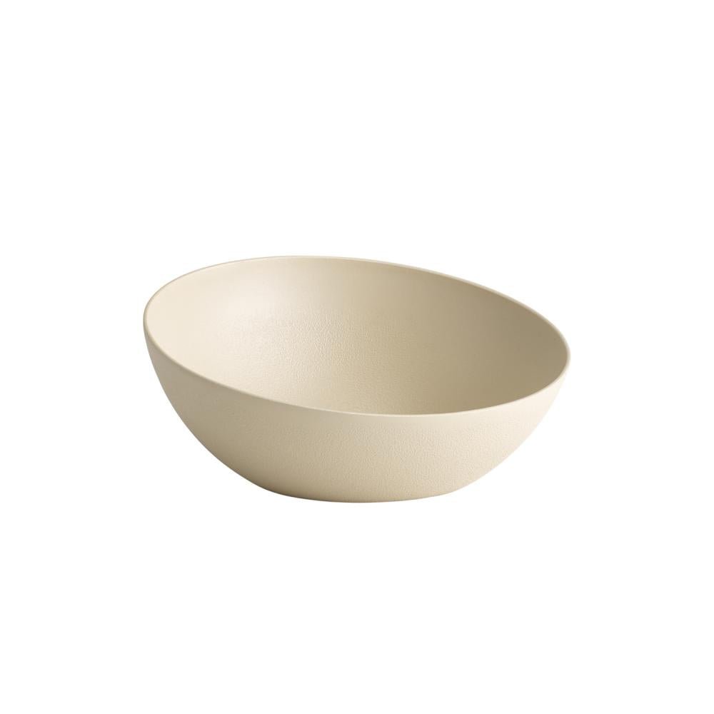 Schaal schuin 'Frostfire' - Ø265mm - Beige - Van Erkel Winkelmaterialen