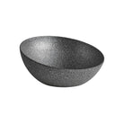 Schaal schuin 'Frostfire' - Ø325mm - Zwart granietlook - Van Erkel Winkelmaterialen