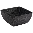 Schaal vierkant 'Frostfire' - 190x190x90mm - Zwart granietlook - Van Erkel Winkelmaterialen