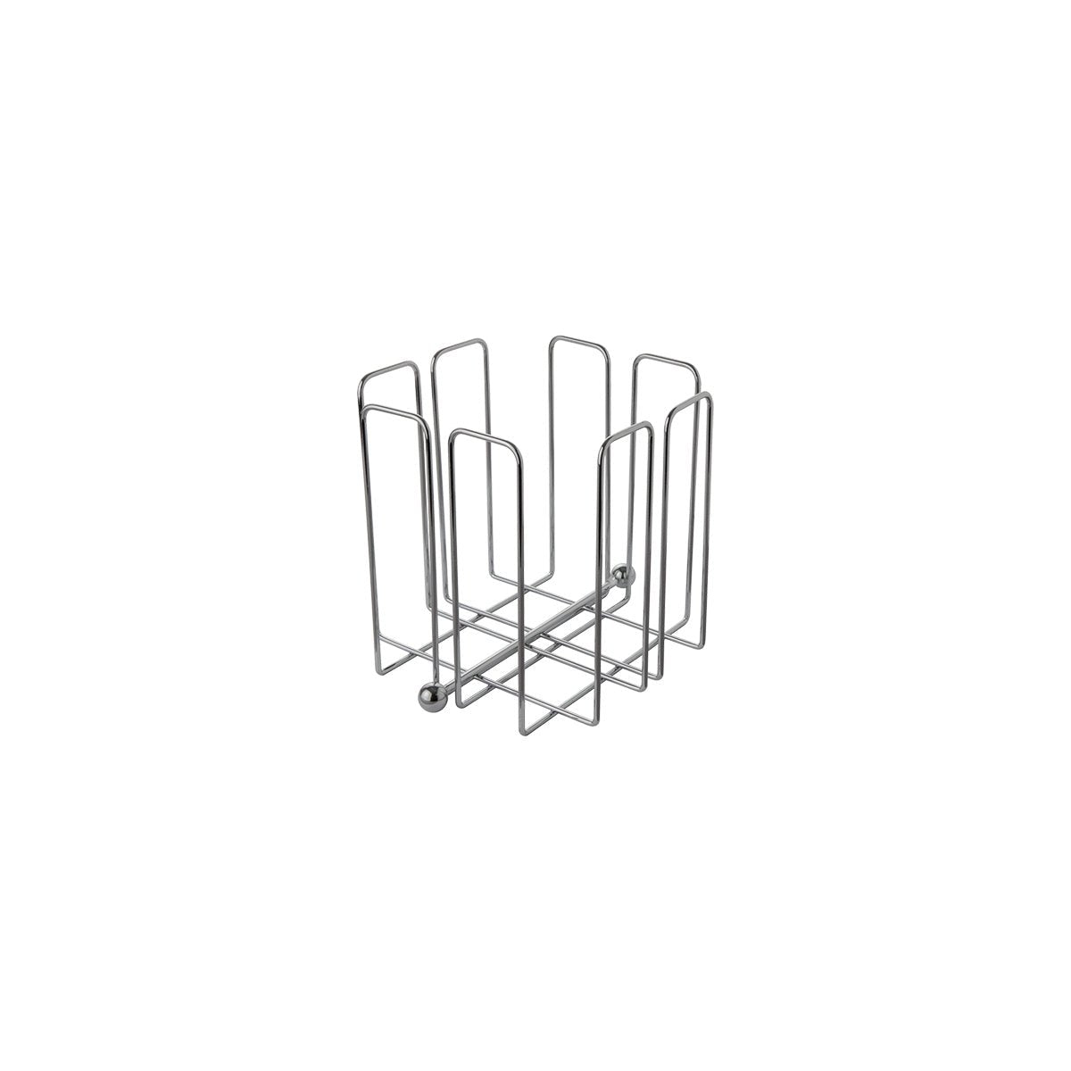 Servettenhouder metaal - 190x190x190mm - Zilver - Van Erkel Winkelmaterialen