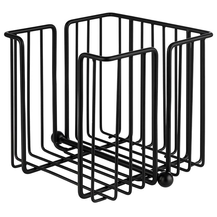 Servettenhouder zwart metaal - 190x190x180mm - Zwart - Van Erkel Winkelmaterialen