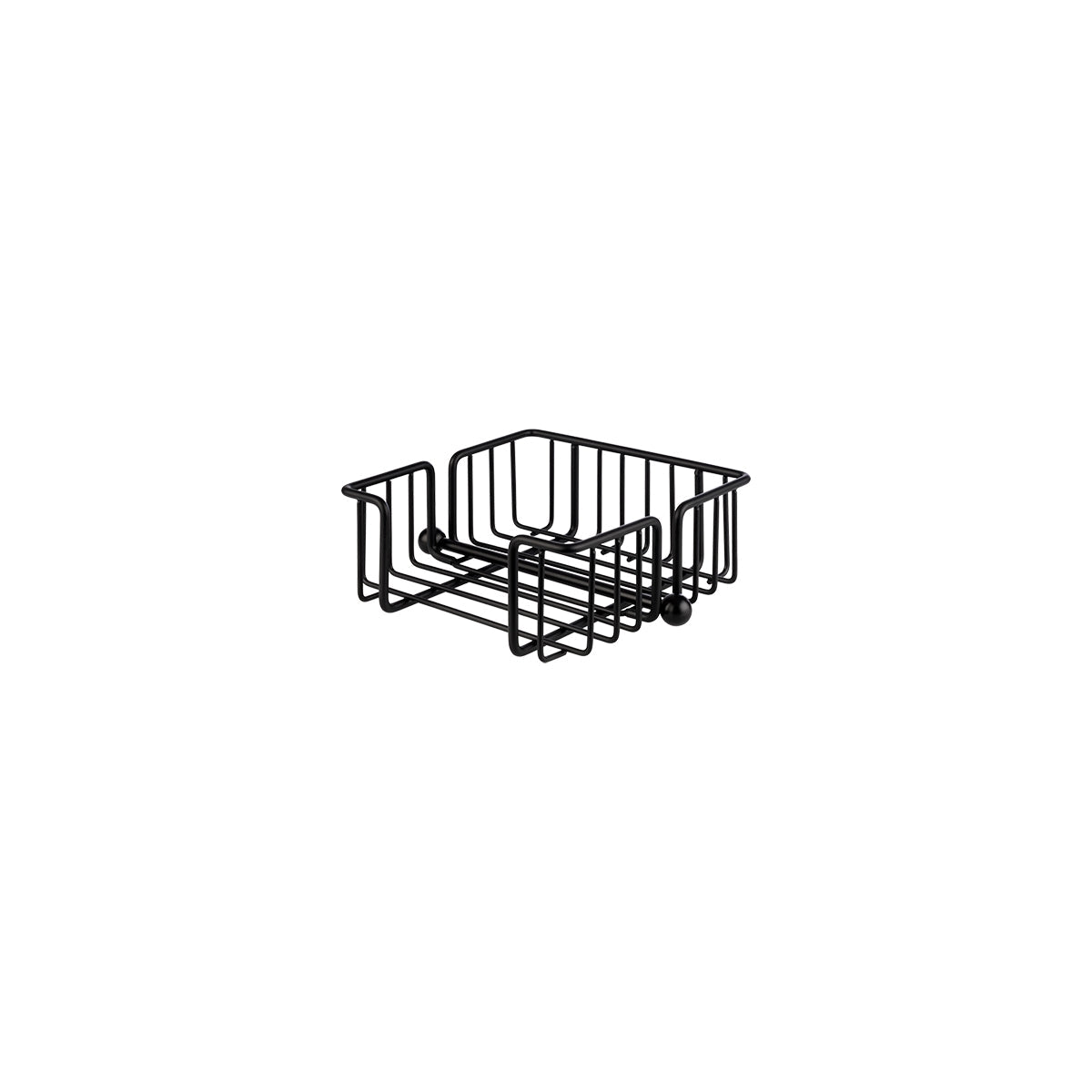 Servettenhouder zwart metaal - 190x190x75mm - Zwart - Van Erkel Winkelmaterialen