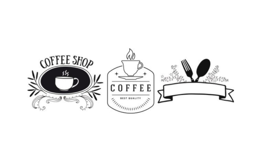 Sjabloon/stencils koffie (3st) - (A2) 594x420mm - Transparant - Van Erkel Winkelmaterialen