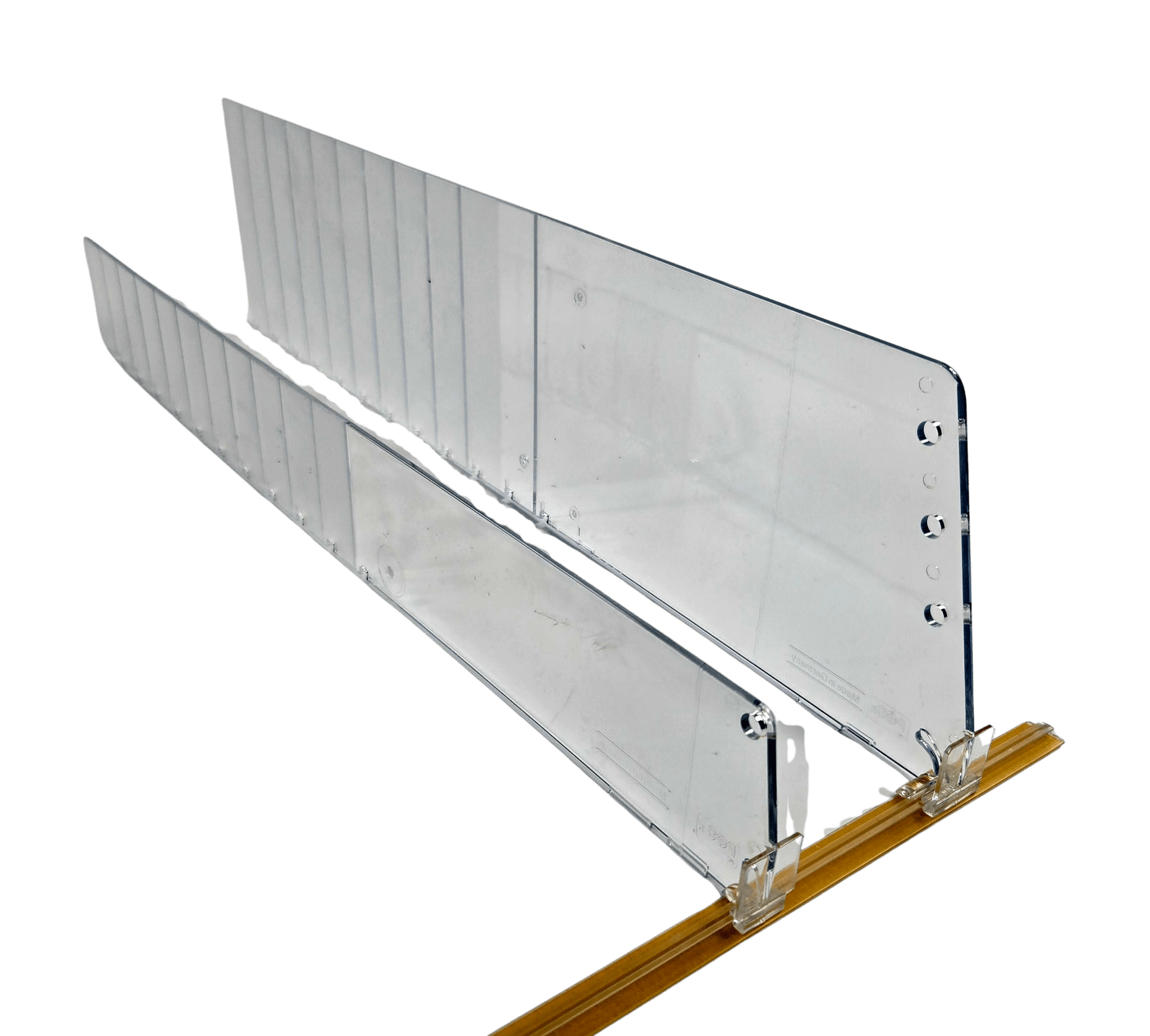 Spiegelsysteem zijkant laag *2 - 285-485mm - Transparant - Van Erkel Winkelmaterialen