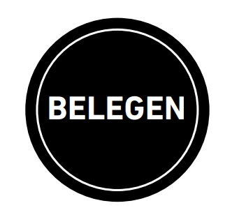 Sticker 'Belegen' - Ø30mm - Van Erkel Winkelmaterialen