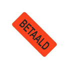 Sticker 'Betaald' - 50x21mm - Rood - Van Erkel Winkelmaterialen