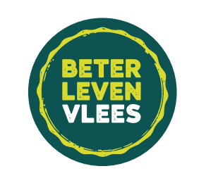 Sticker 'Beter leven vlees' - Ø30mm - Groen - Van Erkel Winkelmaterialen