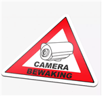 Sticker 'Camera bewaking' - 86x63mm - Van Erkel Winkelmaterialen