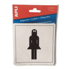 Sticker Dames toilet - 114x114mm - Van Erkel Winkelmaterialen