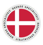 Sticker 'Denemarken' - Ø30mm - Van Erkel Winkelmaterialen