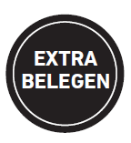 Sticker 'Extra belegen' - Ø30mm - Van Erkel Winkelmaterialen