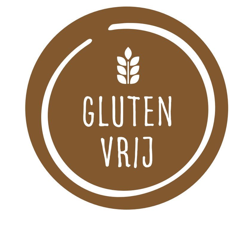Sticker 'Glutenvrij' - Ø30mm - Bruin - Van Erkel Winkelmaterialen
